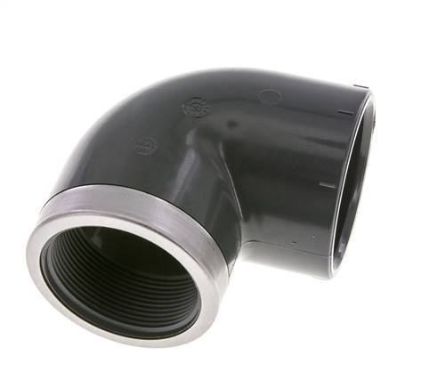 PVC 90deg Elbow Fitting Female Socket 63x75mm x Female Rp 2''