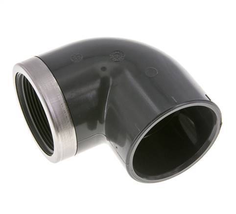 PVC 90deg Elbow Fitting Female Socket 63x75mm x Female Rp 2''