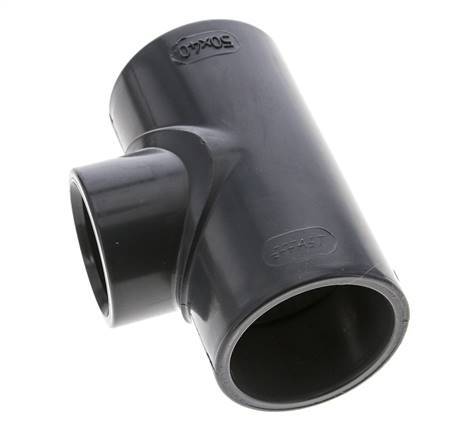 PVC Reducing Tee Fitting Socket 50 to 40mm