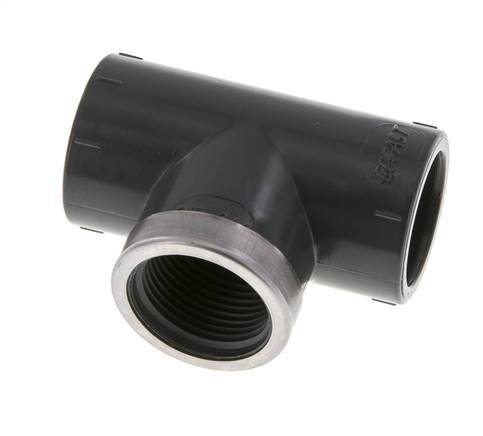 PVC Tee Fitting Female Socket 25mm x Female Rp3/4''