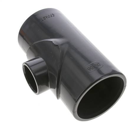 PVC Reducing Tee Fitting Socket 90 to 50mm