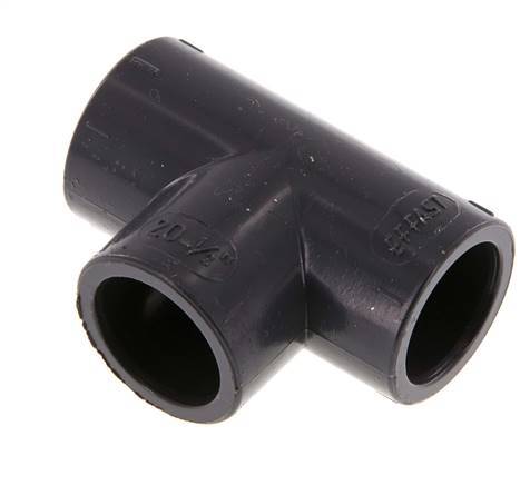 PVC Tee Fitting Socket 20x27mm [5 Pieces]