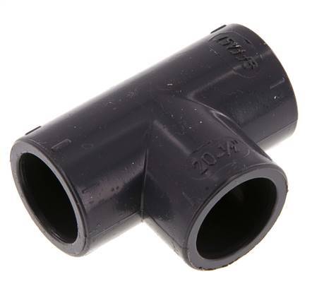 PVC Tee Fitting Socket 20x27mm [5 Pieces]