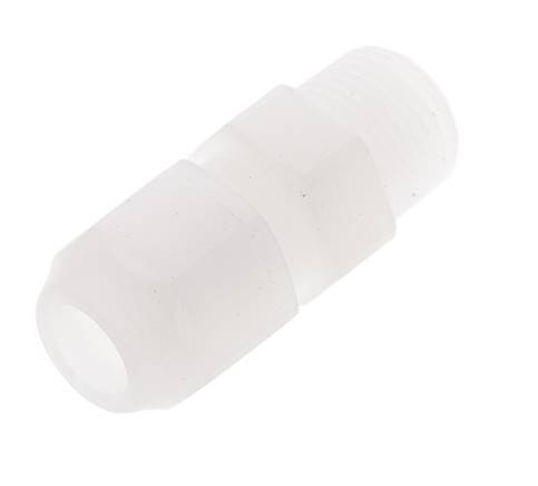 8x10mm & R3/8'' PVDF Straight Hose Fitting with Male Threads 10bar/145psi