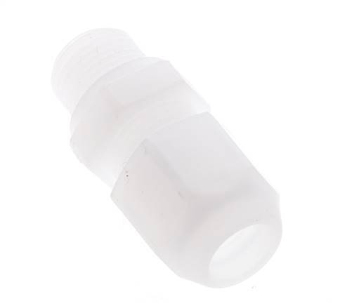 12x14mm & G3/8'' PP Straight Hose Fitting with Male Threads 10bar/145psi