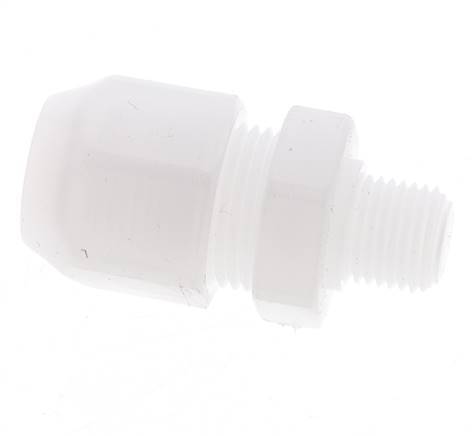 8x10mm & G1/2'' PVDF Straight Hose Fitting with Male Threads 10bar/145psi