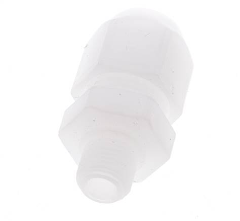 6x8mm & G1/8'' PVDF Straight Hose Fitting with Male Threads 10bar/145psi