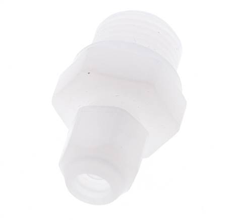 8x10mm & G1/2'' PVDF Straight Hose Fitting with Male Threads 10bar/145psi
