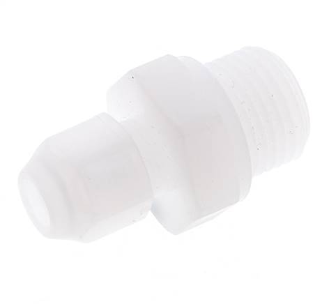 8x10mm & G1/8'' PVDF Straight Hose Fitting with Male Threads 10bar/145psi