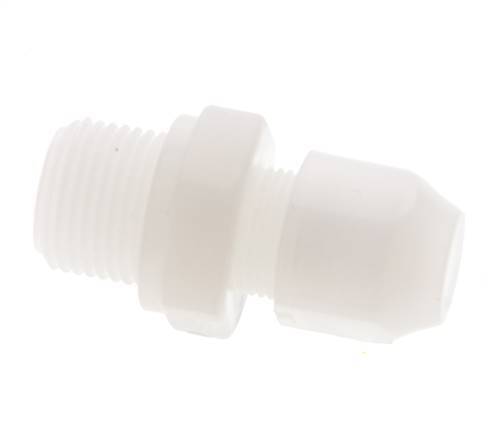 6x8mm & G3/8'' PVDF Straight Hose Fitting with Male Threads 10bar/145psi