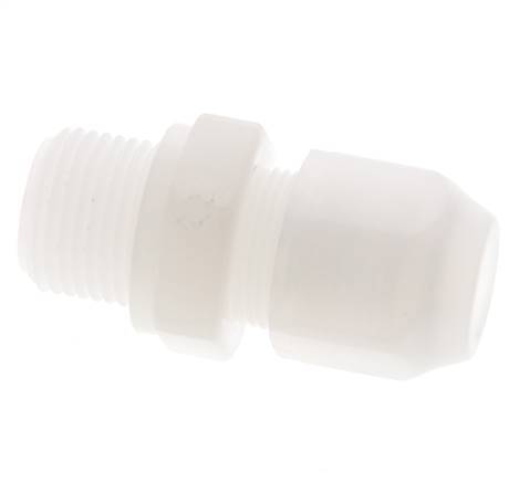 8x10mm & G3/8'' PVDF Straight Hose Fitting with Male Threads 10bar/145psi
