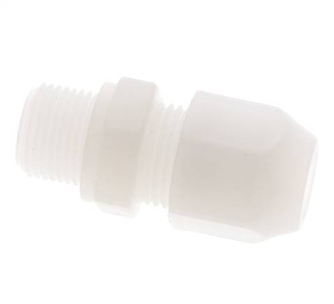 9x12mm & G3/8'' PVDF Straight Hose Fitting with Male Threads 10bar/145psi