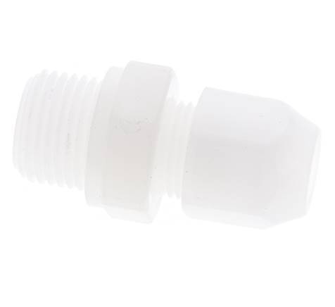 9x12mm & G1/2'' PVDF Straight Hose Fitting with Male Threads 10bar/145psi