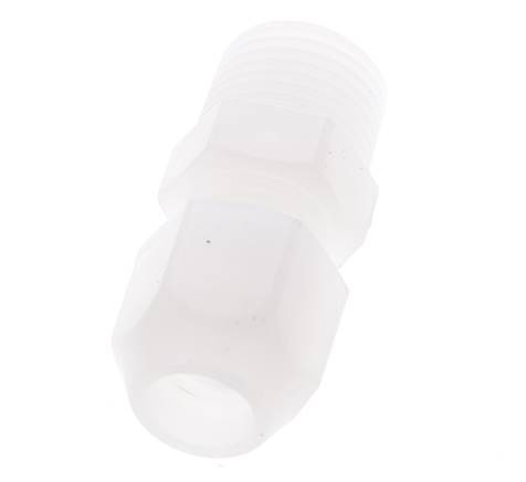 8x10mm & R3/8'' PP Elbow Hose Fitting with Male Threads 10bar/145psi [2 Pieces]