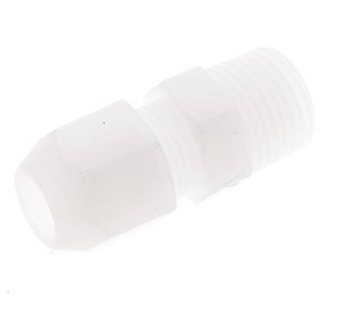 8x10mm & R3/8'' PP Elbow Hose Fitting with Male Threads 10bar/145psi [2 Pieces]