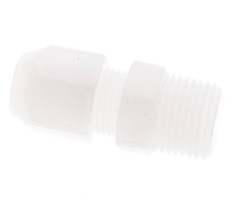 8x10mm & R3/8'' PP Elbow Hose Fitting with Male Threads 10bar/145psi [2 Pieces]