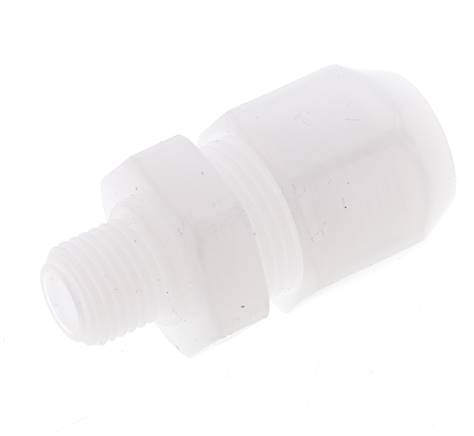 6x8mm & G1/4'' PVDF Straight Hose Fitting with Male Threads 10bar/145psi