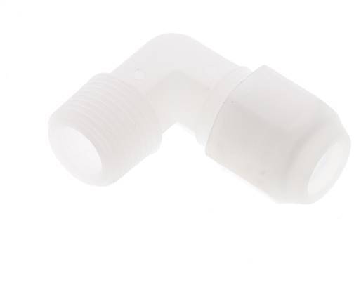 8x10mm & R3/8'' PP Elbow Hose Fitting with Male Threads 10bar/145psi [2 Pieces]
