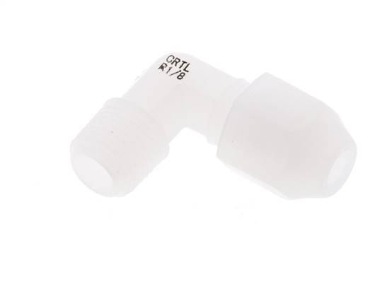 2x4mm & R1/8'' PVDF Elbow Hose Fitting with Male Threads 10bar/145psi
