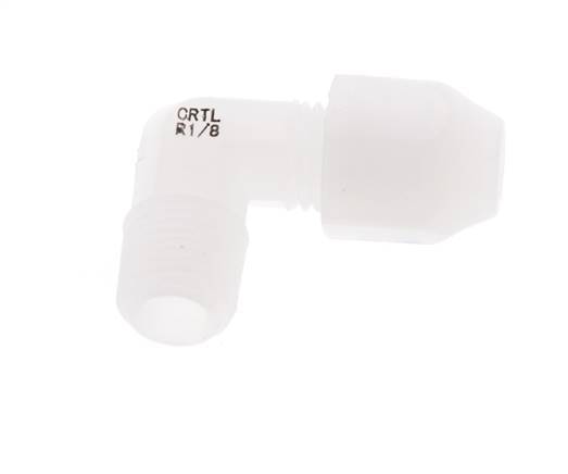 2x4mm & R1/8'' PVDF Elbow Hose Fitting with Male Threads 10bar/145psi