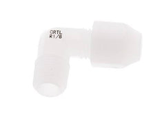 2x4mm & R1/8'' PVDF Elbow Hose Fitting with Male Threads 10bar/145psi