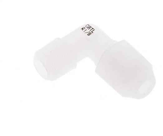 2x4mm & R1/8'' PVDF Elbow Hose Fitting with Male Threads 10bar/145psi