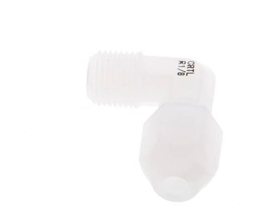 2x4mm & R1/8'' PVDF Elbow Hose Fitting with Male Threads 10bar/145psi