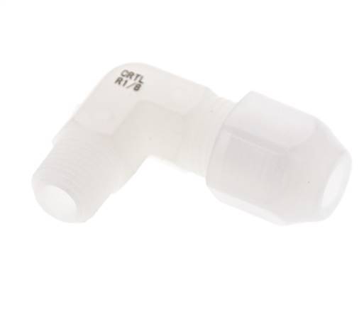 4x6mm & R1/8'' PVDF Elbow Hose Fitting with Male Threads 10bar/145psi