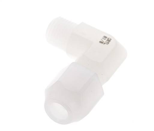 4x6mm & R1/8'' PVDF Elbow Hose Fitting with Male Threads 10bar/145psi