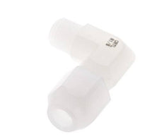 4x6mm & R1/8'' PVDF Elbow Hose Fitting with Male Threads 10bar/145psi