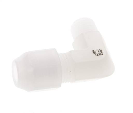 4x6mm & R1/8'' PVDF Elbow Hose Fitting with Male Threads 10bar/145psi