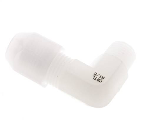 4x6mm & R1/8'' PVDF Elbow Hose Fitting with Male Threads 10bar/145psi