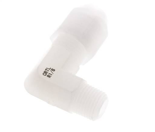 4x6mm & R1/8'' PVDF Elbow Hose Fitting with Male Threads 10bar/145psi