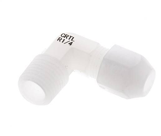4x6mm & R1/4'' PVDF Elbow Hose Fitting with Male Threads 10bar/145psi