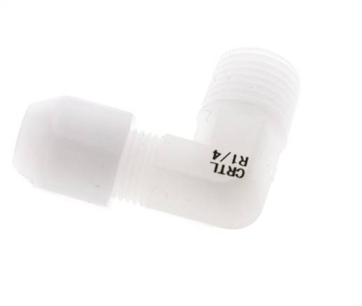 4x6mm & R1/4'' PVDF Elbow Hose Fitting with Male Threads 10bar/145psi