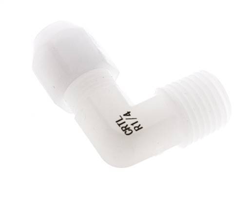 4x6mm & R1/4'' PVDF Elbow Hose Fitting with Male Threads 10bar/145psi