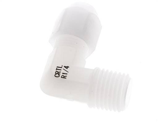 4x6mm & R1/4'' PVDF Elbow Hose Fitting with Male Threads 10bar/145psi
