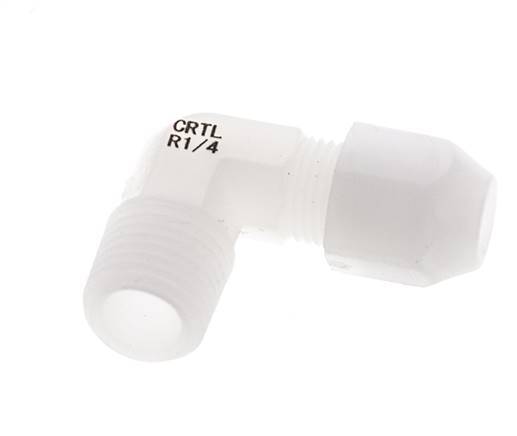 4x6mm & R1/4'' PVDF Elbow Hose Fitting with Male Threads 10bar/145psi