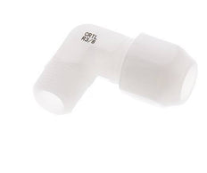 10x12mm & R3/8'' PVDF Elbow Hose Fitting with Male Threads 10bar/145psi