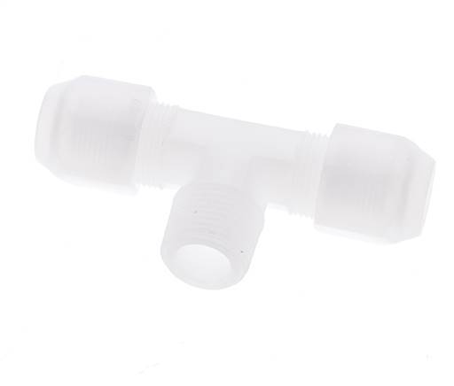 8x10mm & R3/8'' PP T-Shape Hose Fitting with Male Threads 10bar/145psi [2 Pieces]