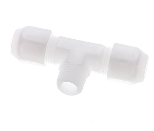 10x12mm & R3/8'' PP T-Shape Hose Fitting with Male Threads 10bar/145psi