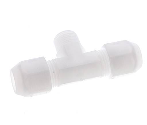 10x12mm & R3/8'' PP T-Shape Hose Fitting with Male Threads 10bar/145psi