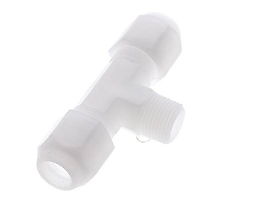 10x12mm & R3/8'' PP T-Shape Hose Fitting with Male Threads 10bar/145psi