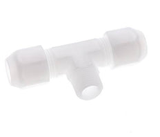 10x12mm & R3/8'' PP T-Shape Hose Fitting with Male Threads 10bar/145psi