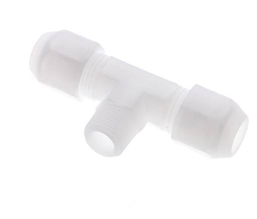 10x12mm & R3/8'' PP T-Shape Hose Fitting with Male Threads 10bar/145psi