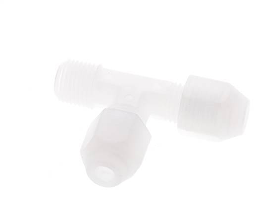 2x4mm & R1/8'' PP Right Angle Tee Hose Fitting with Male Threads 10bar/145psi [2 Pieces]