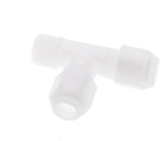 8x10mm & R3/8'' PP Right Angle Tee Hose Fitting with Male Threads 10bar/145psi [2 Pieces]