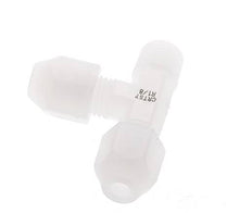 2x4mm & R1/8'' PVDF Right Angle Tee Hose Fitting with Male Threads 10bar/145psi