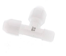 2x4mm & R1/8'' PVDF Right Angle Tee Hose Fitting with Male Threads 10bar/145psi