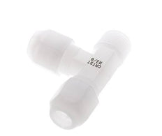 8x10mm & R3/8'' PVDF Right Angle Tee Hose Fitting with Male Threads 10bar/145psi
